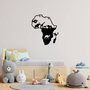Wallity Animals Of Africa - 454 Escultura de pared de metal negra